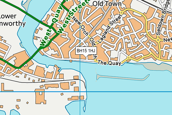 BH15 1HJ map - OS VectorMap District (Ordnance Survey)