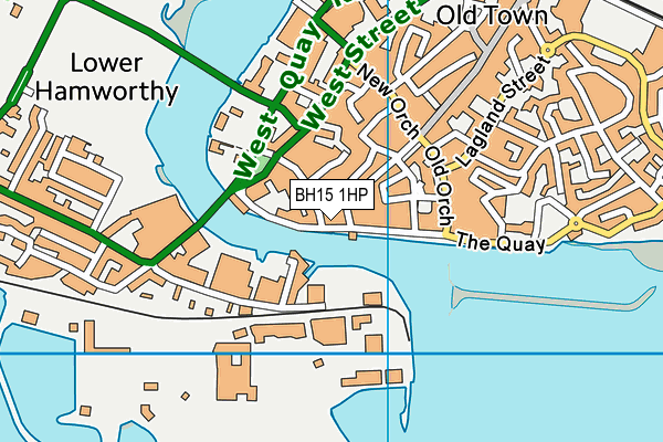 BH15 1HP map - OS VectorMap District (Ordnance Survey)