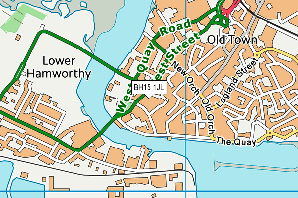 BH15 1JL map - OS VectorMap District (Ordnance Survey)