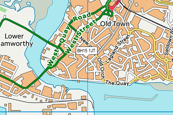 BH15 1JT map - OS VectorMap District (Ordnance Survey)