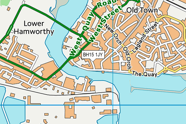 BH15 1JY map - OS VectorMap District (Ordnance Survey)