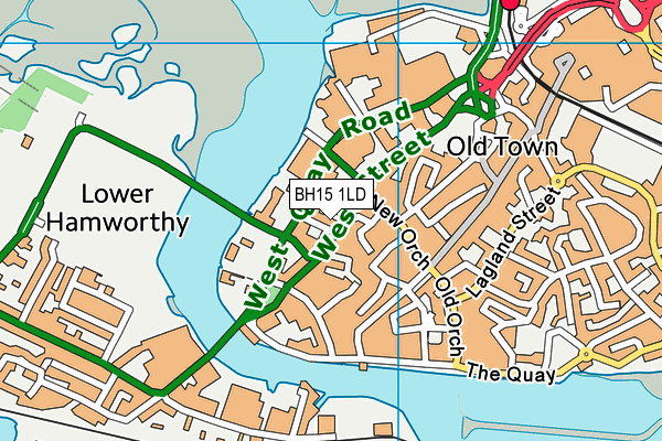 BH15 1LD map - OS VectorMap District (Ordnance Survey)