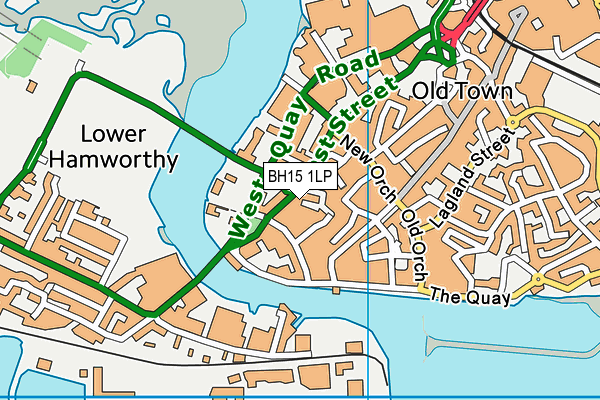 BH15 1LP map - OS VectorMap District (Ordnance Survey)