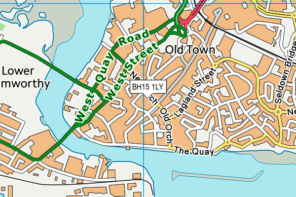 BH15 1LY map - OS VectorMap District (Ordnance Survey)