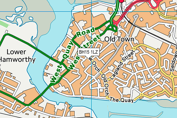 BH15 1LZ map - OS VectorMap District (Ordnance Survey)
