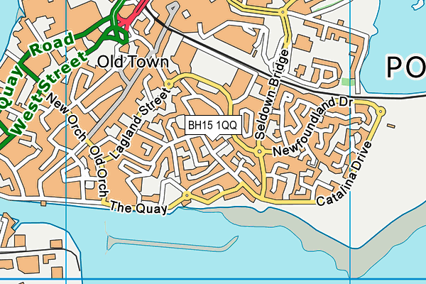 BH15 1QQ map - OS VectorMap District (Ordnance Survey)
