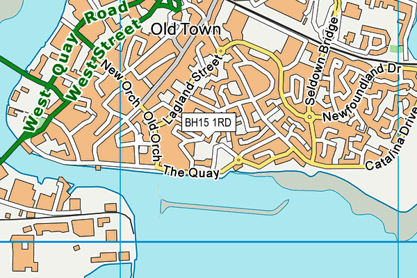 BH15 1RD map - OS VectorMap District (Ordnance Survey)