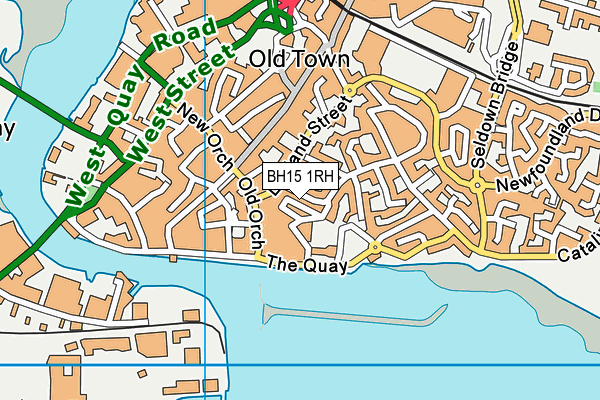 BH15 1RH map - OS VectorMap District (Ordnance Survey)