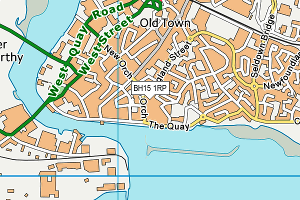 BH15 1RP map - OS VectorMap District (Ordnance Survey)