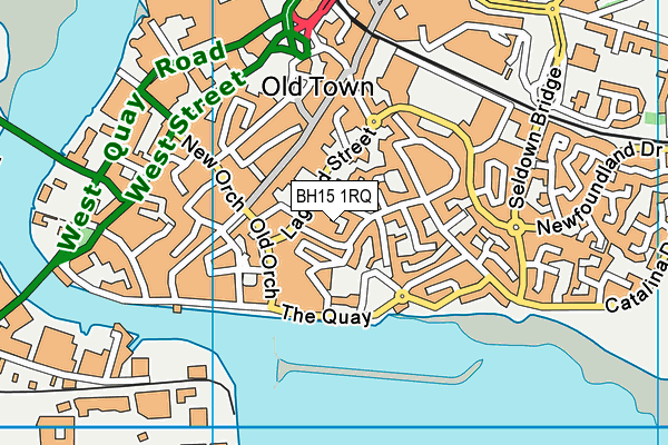 BH15 1RQ map - OS VectorMap District (Ordnance Survey)