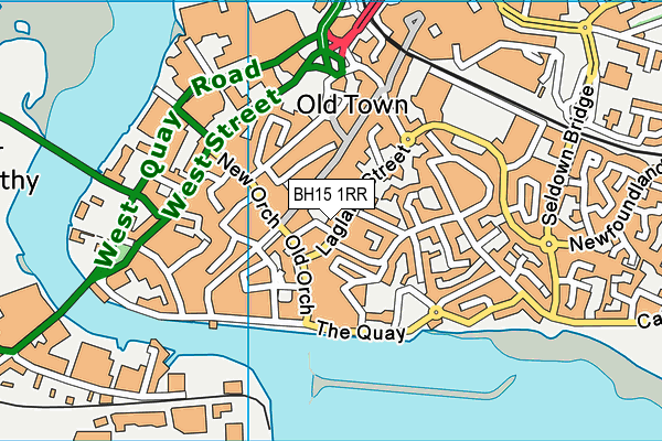 BH15 1RR map - OS VectorMap District (Ordnance Survey)