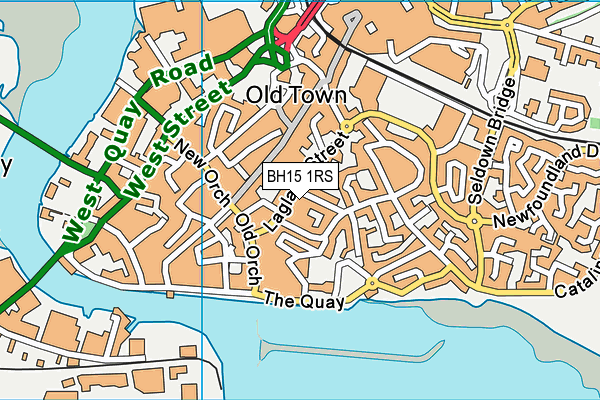 BH15 1RS map - OS VectorMap District (Ordnance Survey)