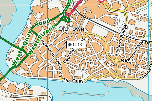 BH15 1RT map - OS VectorMap District (Ordnance Survey)