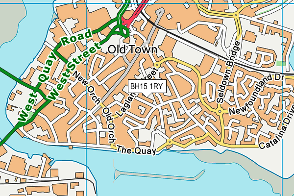 BH15 1RY map - OS VectorMap District (Ordnance Survey)