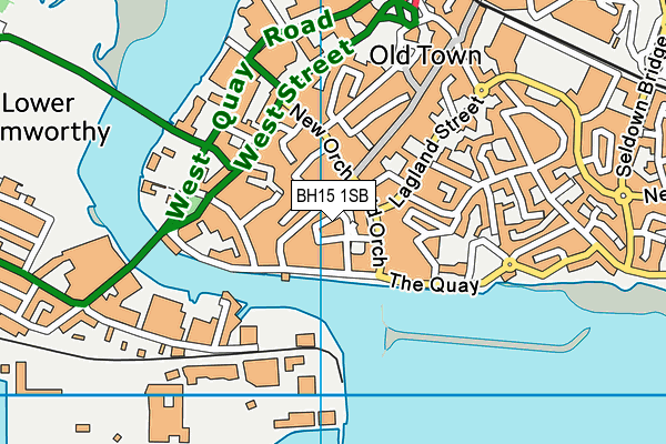 BH15 1SB map - OS VectorMap District (Ordnance Survey)