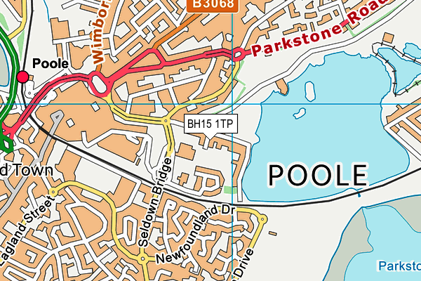 Poole (Dolphin) Leisure Centre map (BH15 1TP) - OS VectorMap District (Ordnance Survey)