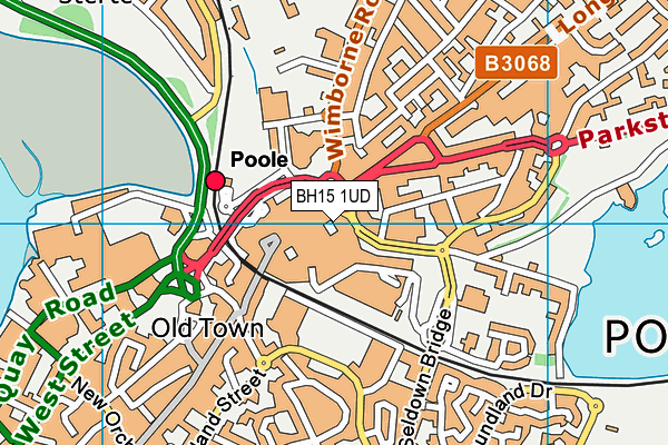 Poole Sports Centre (Closed) map (BH15 1UD) - OS VectorMap District (Ordnance Survey)