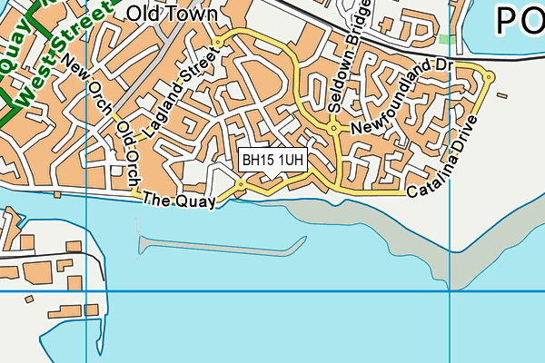 BH15 1UH map - OS VectorMap District (Ordnance Survey)