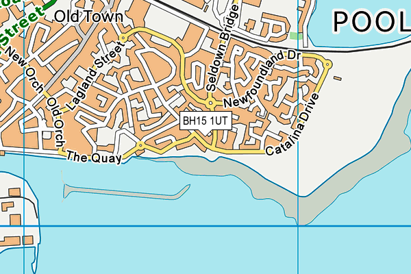 BH15 1UT map - OS VectorMap District (Ordnance Survey)