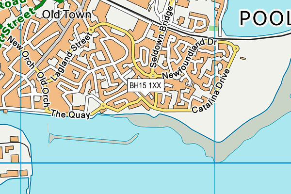 BH15 1XX map - OS VectorMap District (Ordnance Survey)
