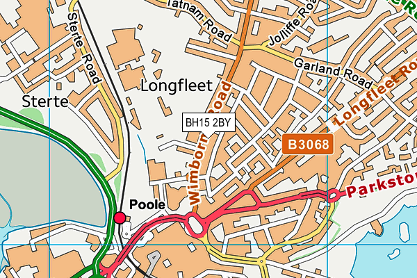 BH15 2BY map - OS VectorMap District (Ordnance Survey)