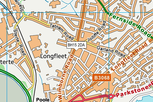 BH15 2DA map - OS VectorMap District (Ordnance Survey)