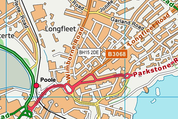 BH15 2DE map - OS VectorMap District (Ordnance Survey)