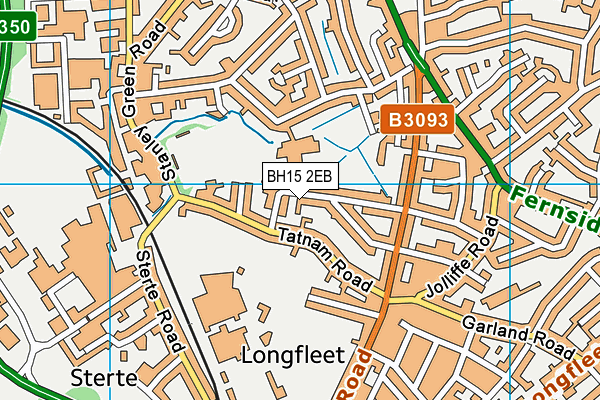 BH15 2EB map - OS VectorMap District (Ordnance Survey)