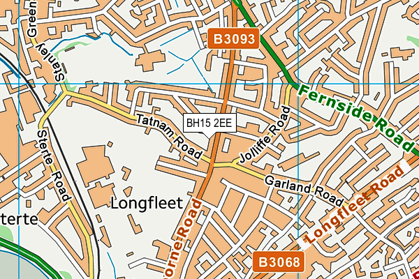 BH15 2EE map - OS VectorMap District (Ordnance Survey)