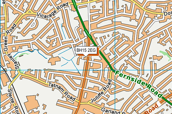 BH15 2EG map - OS VectorMap District (Ordnance Survey)