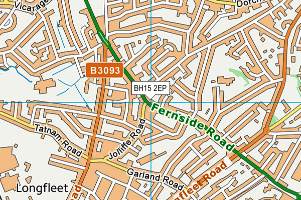 BH15 2EP map - OS VectorMap District (Ordnance Survey)