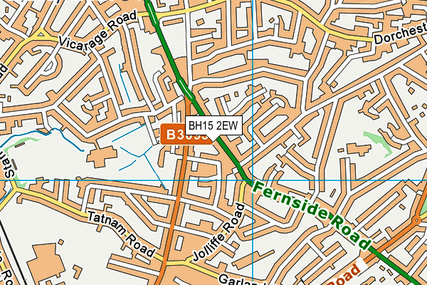 BH15 2EW map - OS VectorMap District (Ordnance Survey)