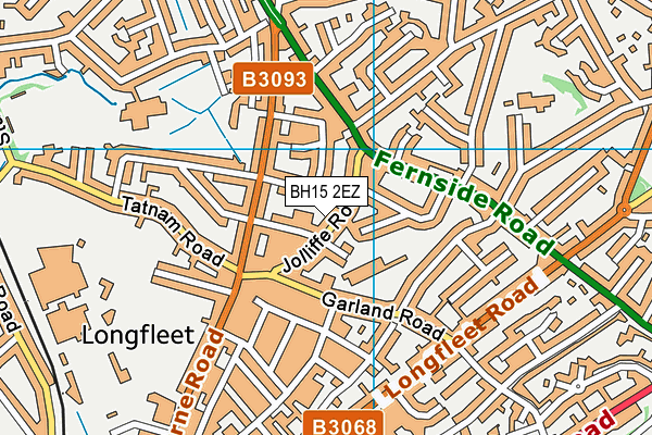 BH15 2EZ map - OS VectorMap District (Ordnance Survey)