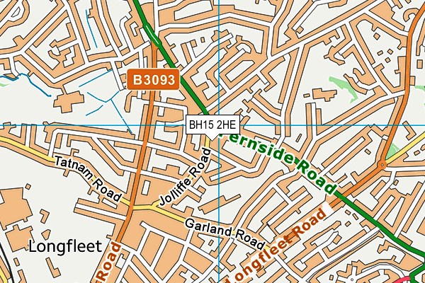 BH15 2HE map - OS VectorMap District (Ordnance Survey)