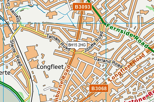 BH15 2HG map - OS VectorMap District (Ordnance Survey)