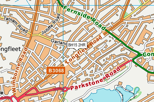 BH15 2HR map - OS VectorMap District (Ordnance Survey)