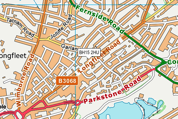 BH15 2HU map - OS VectorMap District (Ordnance Survey)