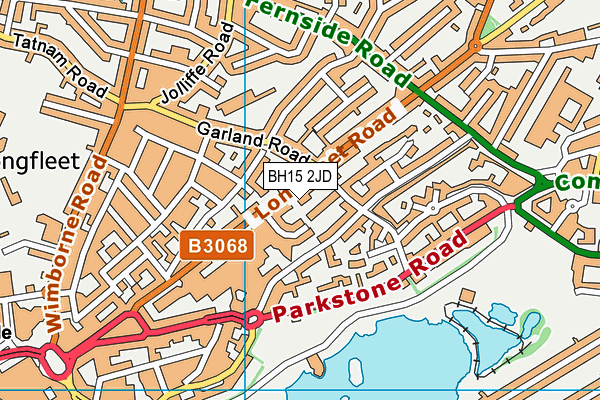 BH15 2JD map - OS VectorMap District (Ordnance Survey)