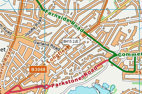 BH15 2JE map - OS VectorMap District (Ordnance Survey)