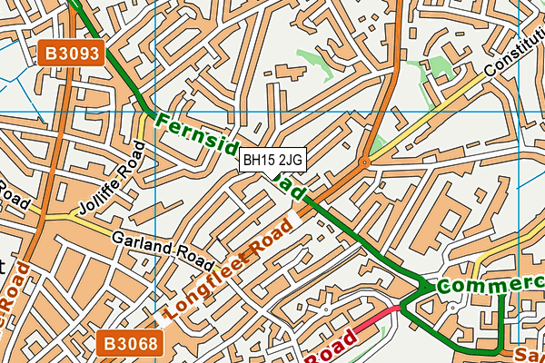 BH15 2JG map - OS VectorMap District (Ordnance Survey)
