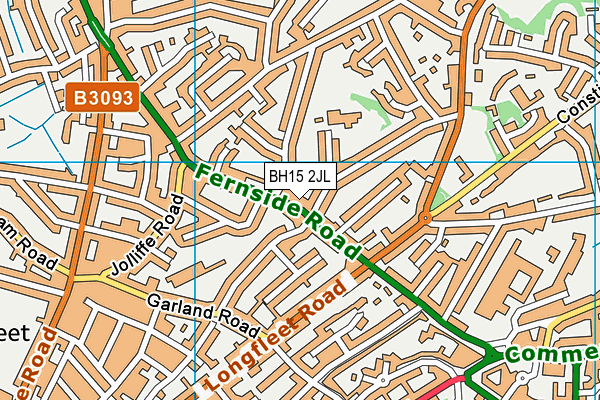 BH15 2JL map - OS VectorMap District (Ordnance Survey)