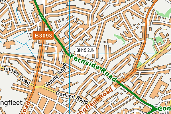 BH15 2JN map - OS VectorMap District (Ordnance Survey)