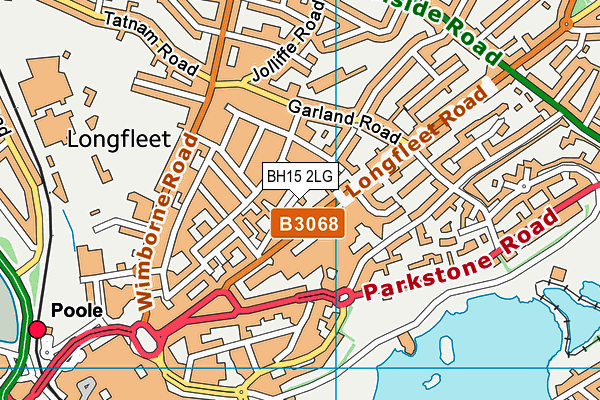 BH15 2LG map - OS VectorMap District (Ordnance Survey)