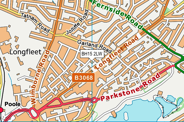 BH15 2LW map - OS VectorMap District (Ordnance Survey)