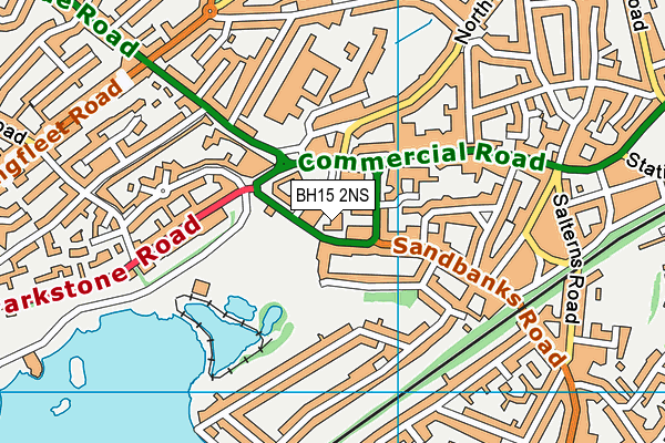 BH15 2NS map - OS VectorMap District (Ordnance Survey)