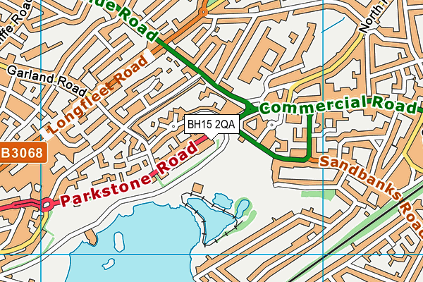 BH15 2QA map - OS VectorMap District (Ordnance Survey)