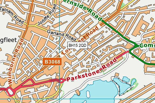BH15 2QD map - OS VectorMap District (Ordnance Survey)