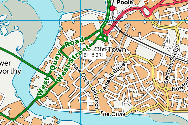 BH15 2RH map - OS VectorMap District (Ordnance Survey)