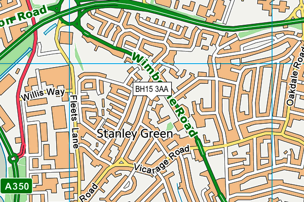 Stanley Green Infant Academy map (BH15 3AA) - OS VectorMap District (Ordnance Survey)