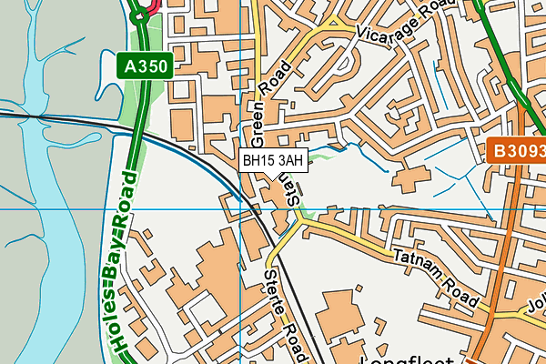 BH15 3AH map - OS VectorMap District (Ordnance Survey)